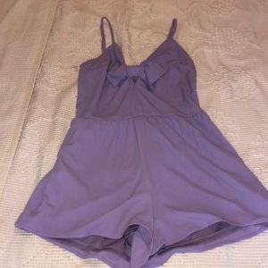Lavender Tie Front Romper